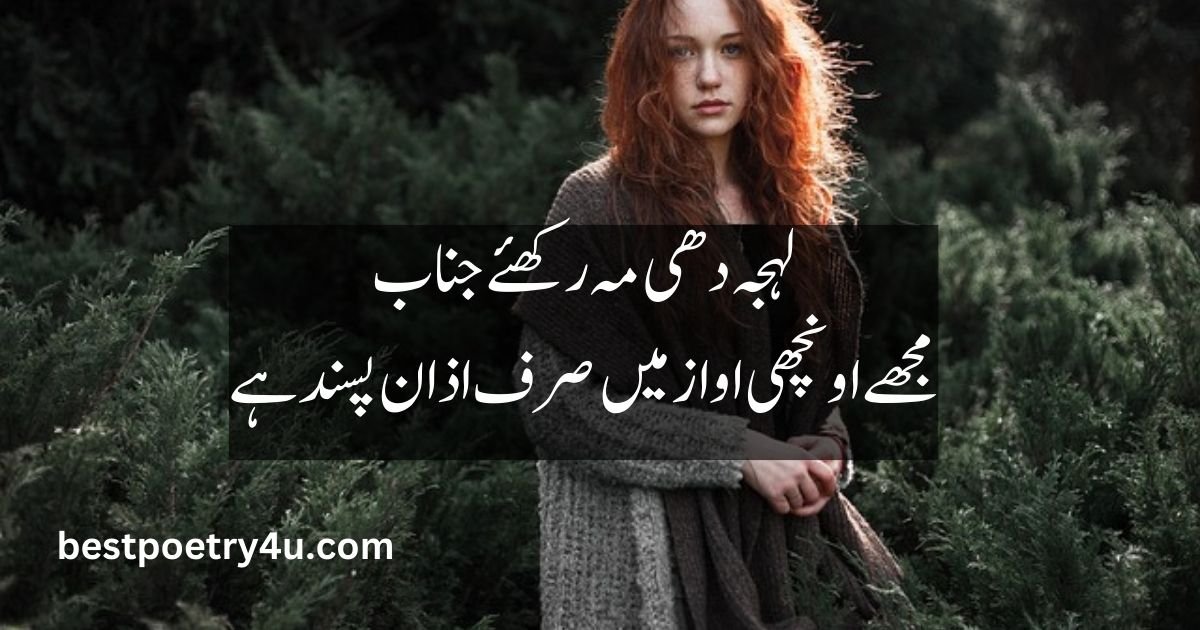 Attitude poetry in Urdu 2 lines for girl