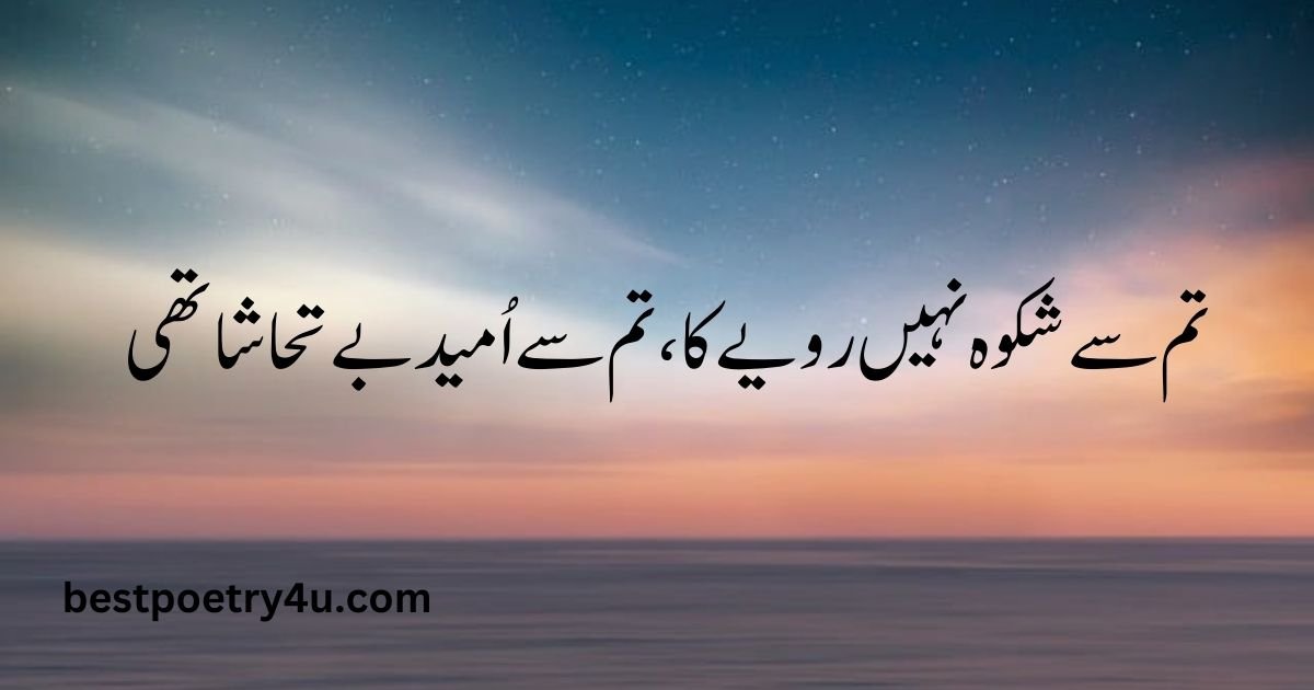 One line poetry in Urdu text