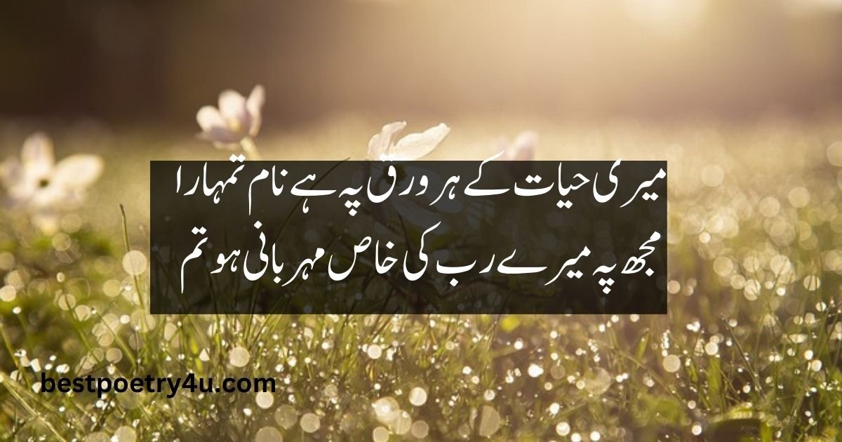 Urdu poetry 2 lines romantic