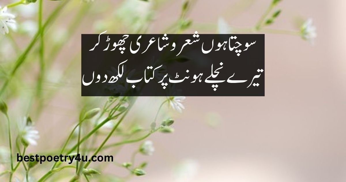 2 line Urdu poetry romantic sms