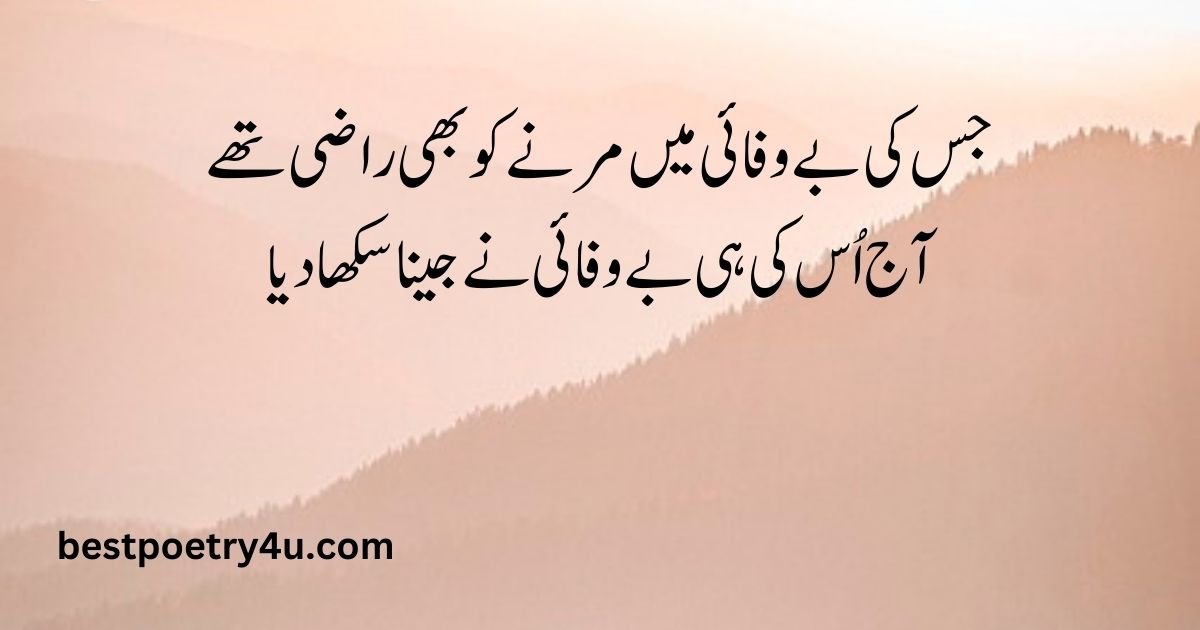 Bewafa poetry in Urdu