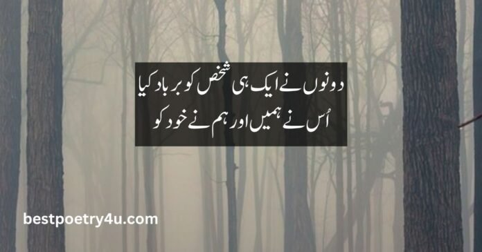 Sad poetry in Urdu 2 lines