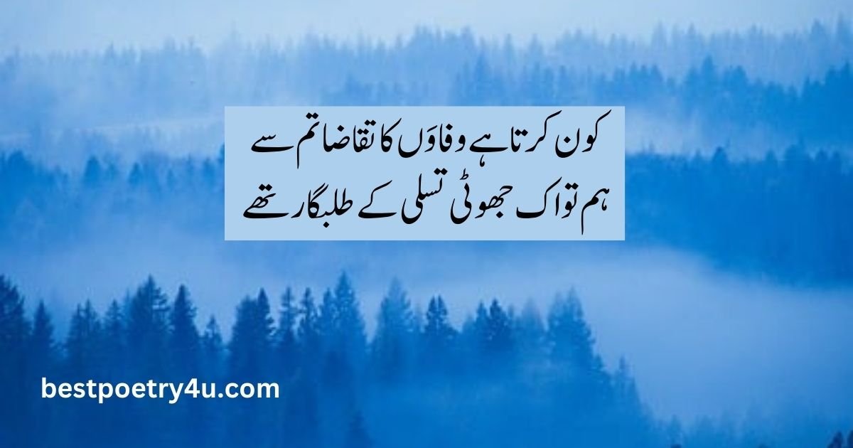 Sad poetry in Urdu 2 lines